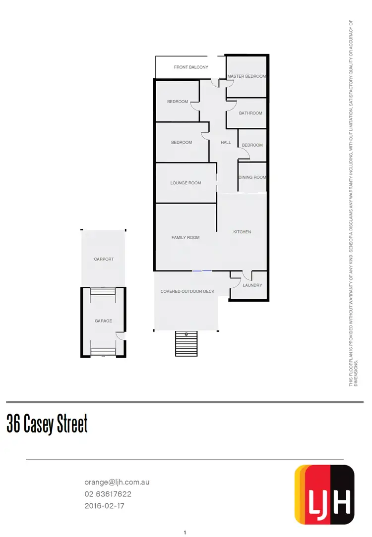 Floorplan of Homely house listing, 36 Casey Street, Orange NSW 2800