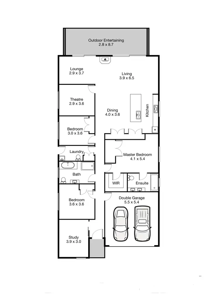 Floorplan of Homely house listing, 36 Minya Crescent, Gledswood Hills NSW 2557