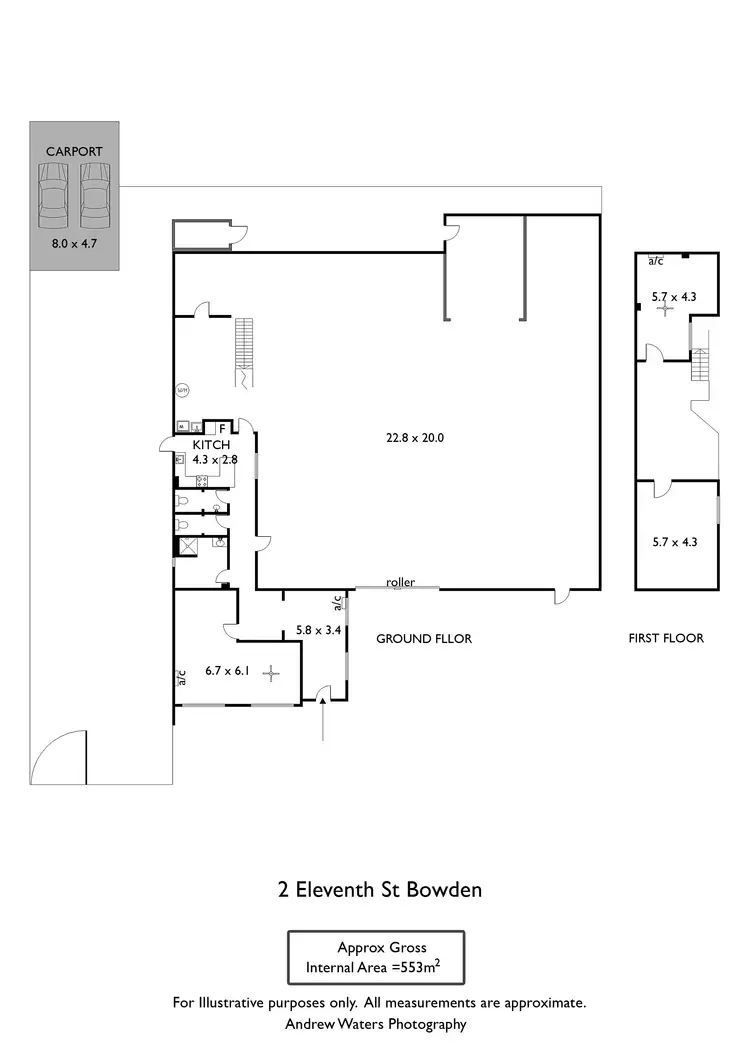 Floorplan of Homely warehouse listing, 2 Eleventh Street, Bowden SA 5007