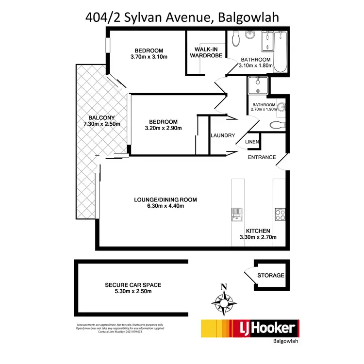 Floorplan of Homely apartment listing, 404/2 Sylvan Avenue, Balgowlah NSW 2093