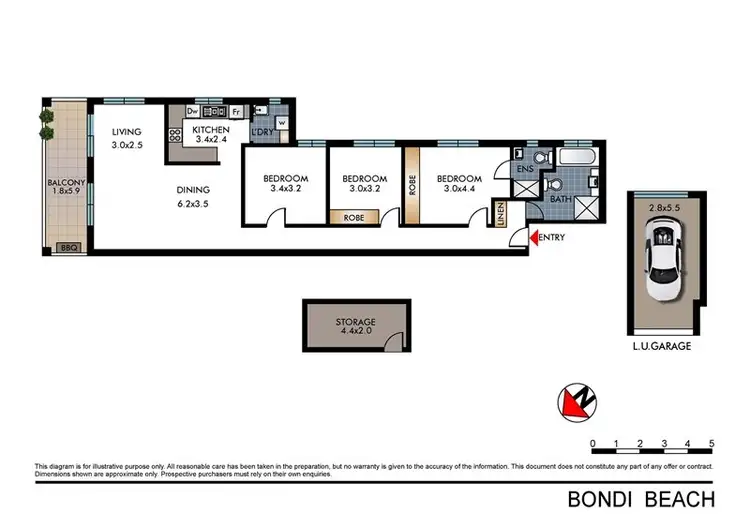 Floorplan of Homely apartment listing, 2/22-24 Francis Street, Bondi Beach NSW 2026