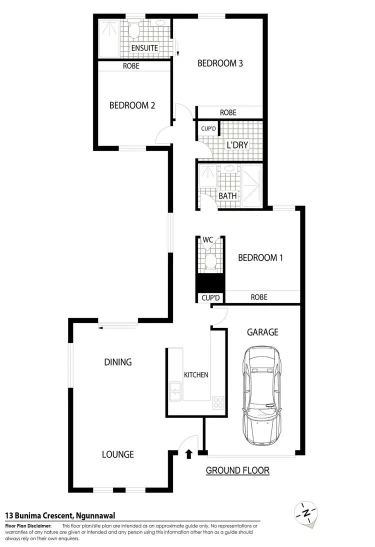 Floorplan of Homely house listing, 13 Bunima Crescent, Ngunnawal ACT 2913