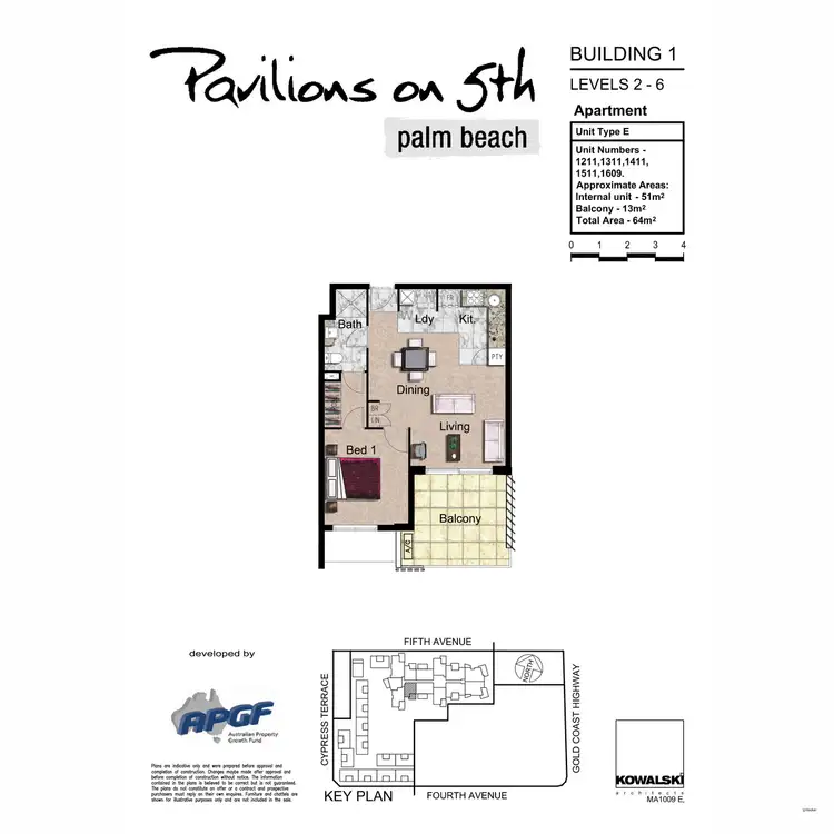 Floorplan of Homely unit listing, 1511/10 Fifth Avenue, Palm Beach QLD 4221