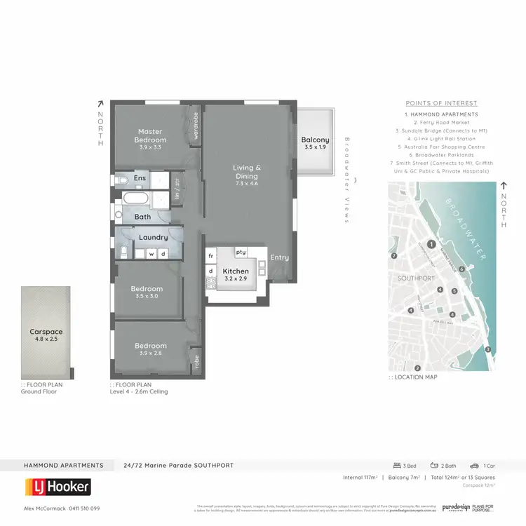 Floorplan of Homely unit listing, 24/72 Marine Parade, Southport QLD 4215