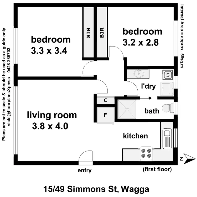 Floorplan of Homely unit listing, Unit 15/49 Simmons Street, Wagga Wagga NSW 2650