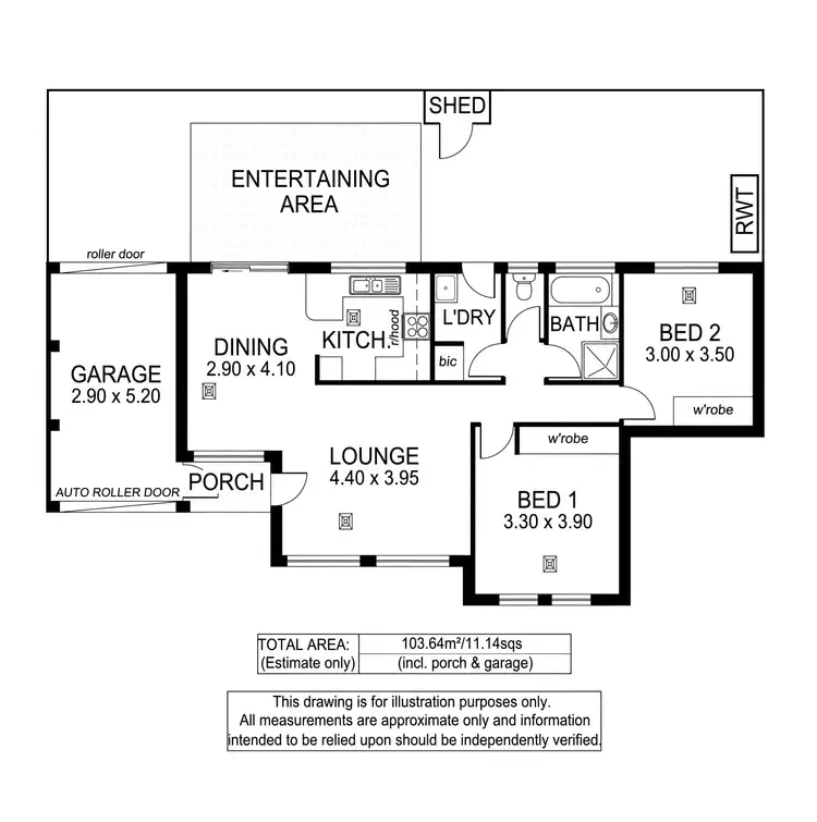 Floorplan of Homely unit listing, 4/73 Dunrobin Road, Hove SA 5048