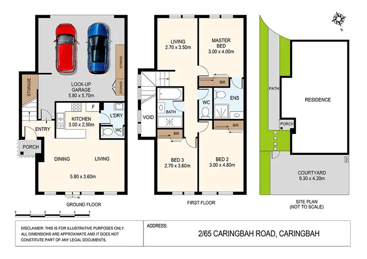 Floorplan of Homely townhouse listing, 2/65 Caringbah Road, Caringbah NSW 2229