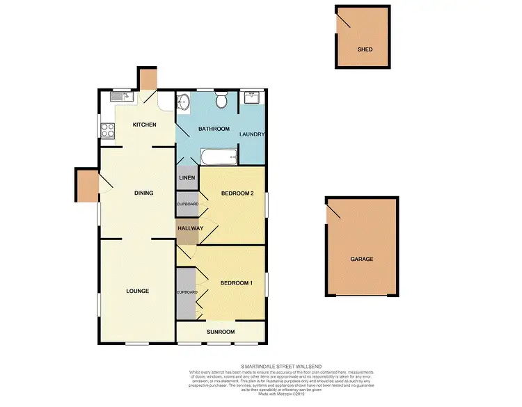 Floorplan of Homely house listing, 8 Martindale Street, Wallsend NSW 2287