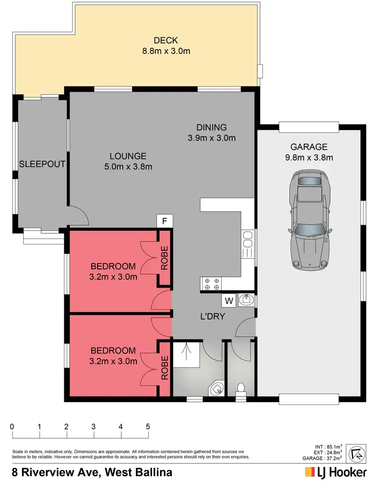 Floorplan of Homely house listing, 8 Riverview Avenue, West Ballina NSW 2478