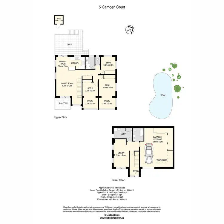 Floorplan of Homely house listing, 5 Camden Court, Arana Hills QLD 4054