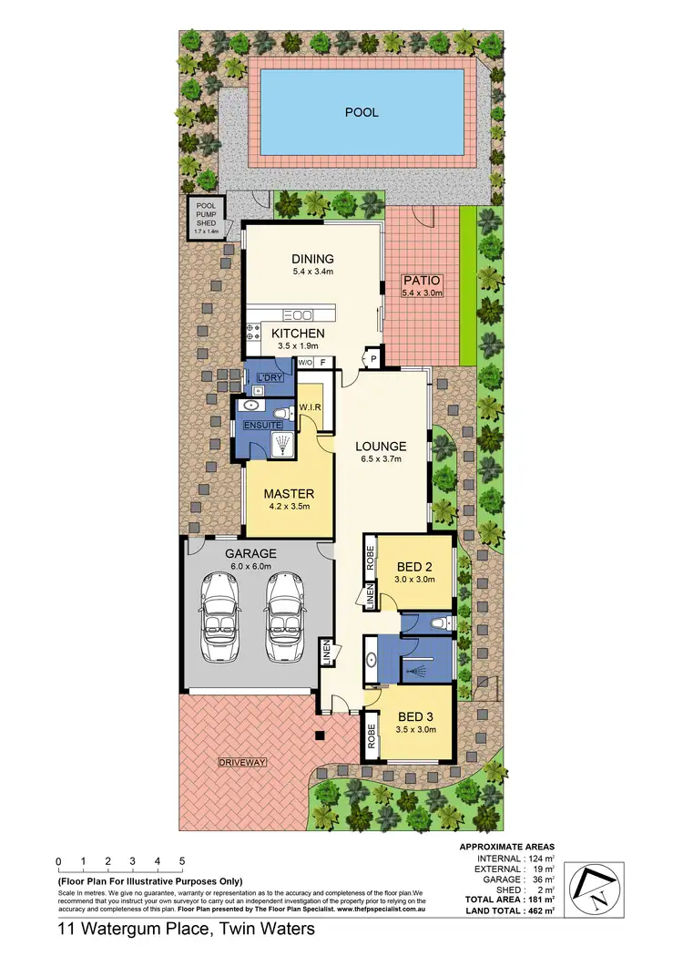 Floorplan of Homely house listing, 11 Watergum Place, Twin Waters QLD 4564
