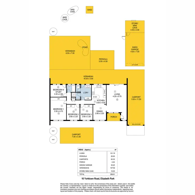 Floorplan of Homely house listing, 10 Yorktown Road, Elizabeth East SA 5112