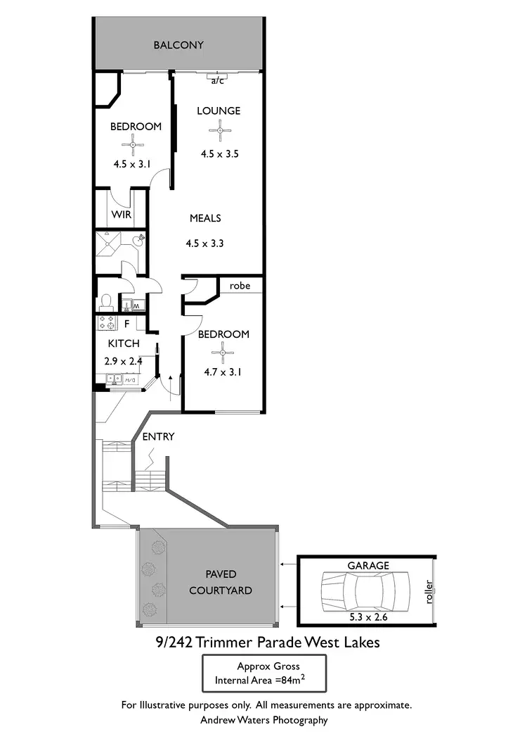 Floorplan of Homely unit listing, 9/242 Trimmer Parade, West Lakes SA 5021