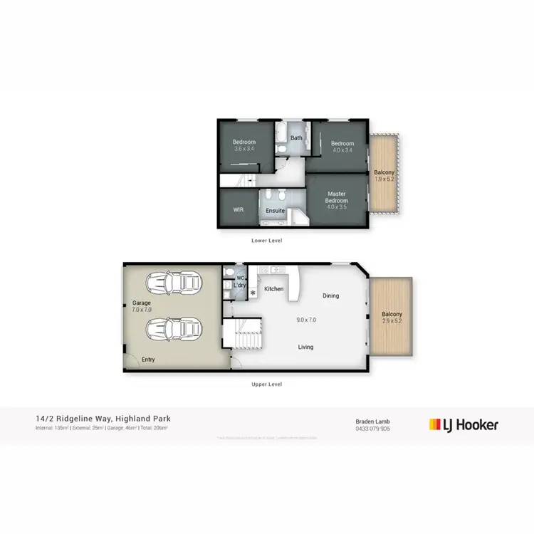 Floorplan of Homely townhouse listing, 14/2 Ridgeline Way, Highland Park QLD 4211