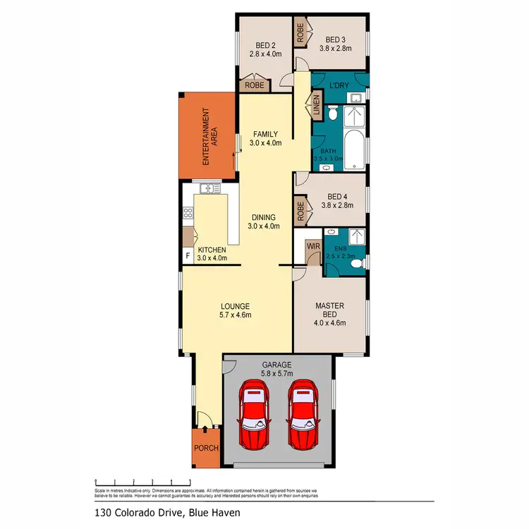 Floorplan of Homely house listing, 130 Colorado Drive, Blue Haven NSW 2262