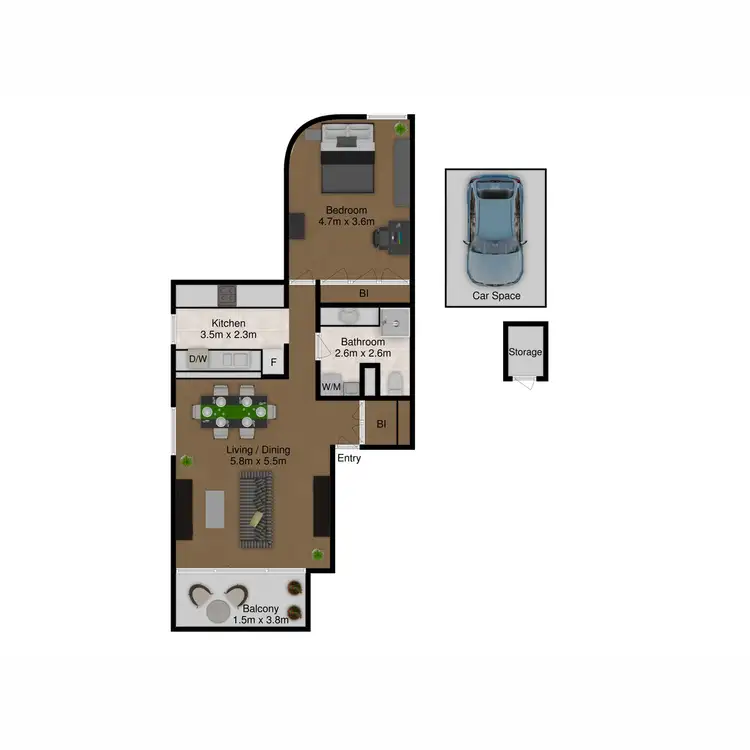 Floorplan of Homely apartment listing, 21/10-12 Howitt Street, Kingston ACT 2604