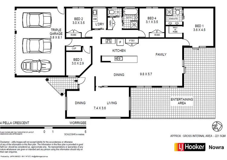 Floorplan of Homely house listing, 4 Pella Crescent, Worrigee NSW 2540