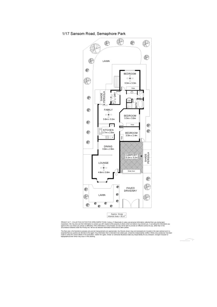 Floorplan of Homely house listing, 1/17 Sansom Road, Semaphore Park SA 5019