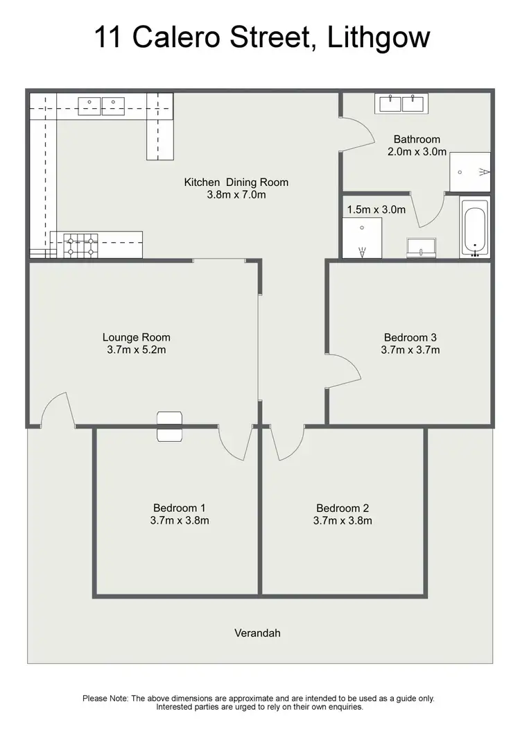Floorplan of Homely house listing, 11 Calero Street, Lithgow NSW 2790