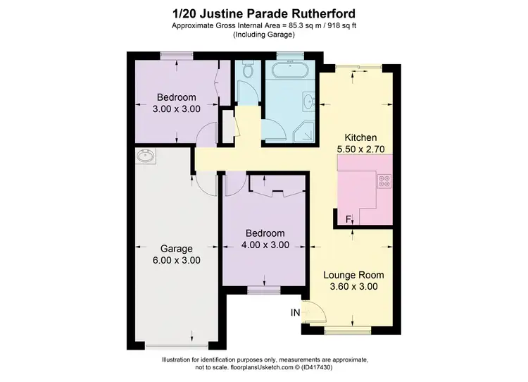 Floorplan of Homely villa listing, Unit 1/20 Justine Parade, Rutherford NSW 2320