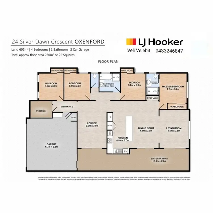 Floorplan of Homely house listing, 24 Silver Dawn Crescent, Oxenford QLD 4210
