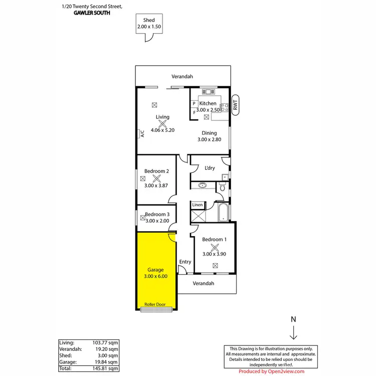 Floorplan of Homely house listing, 1/20 Twentysecond Street, Gawler South SA 5118