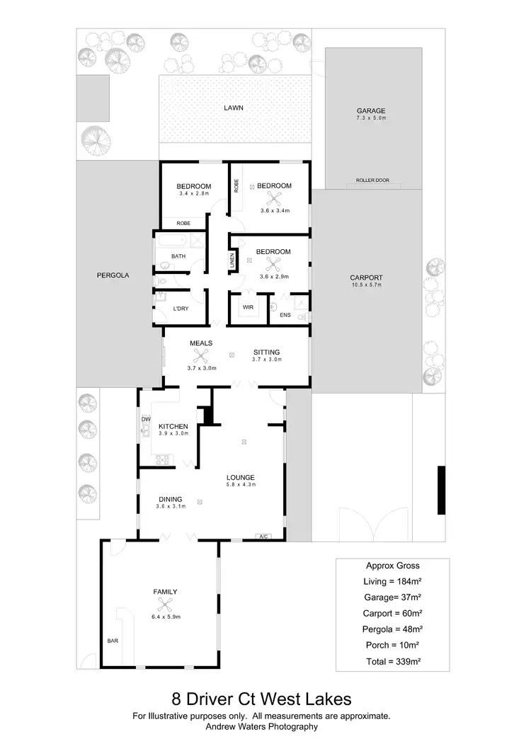 Floorplan of Homely house listing, 8 Driver Court, West Lakes SA 5021