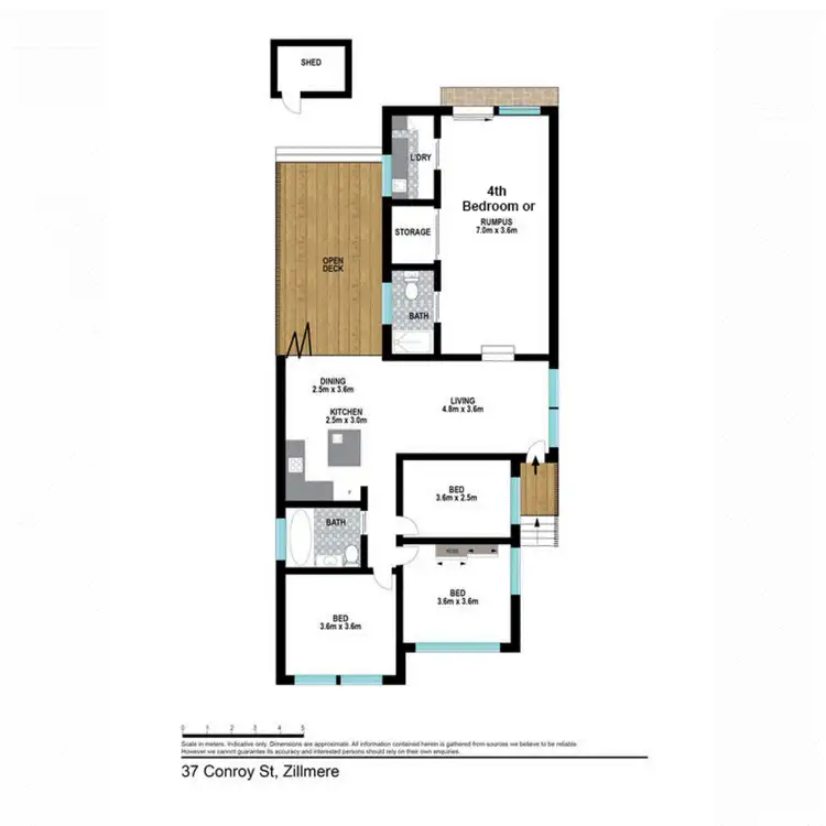 Floorplan of Homely house listing, 37 Conroy Street, Zillmere QLD 4034