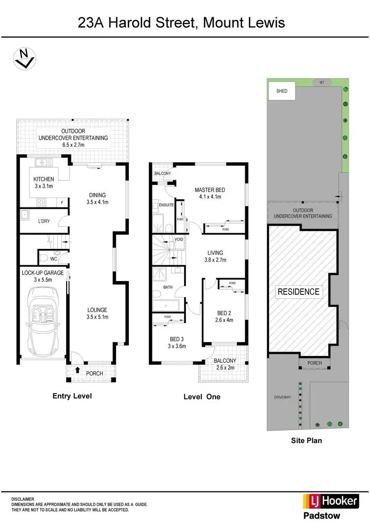 Floorplan of Homely semi-detached listing, 23a Harold Street, Mount Lewis NSW 2190