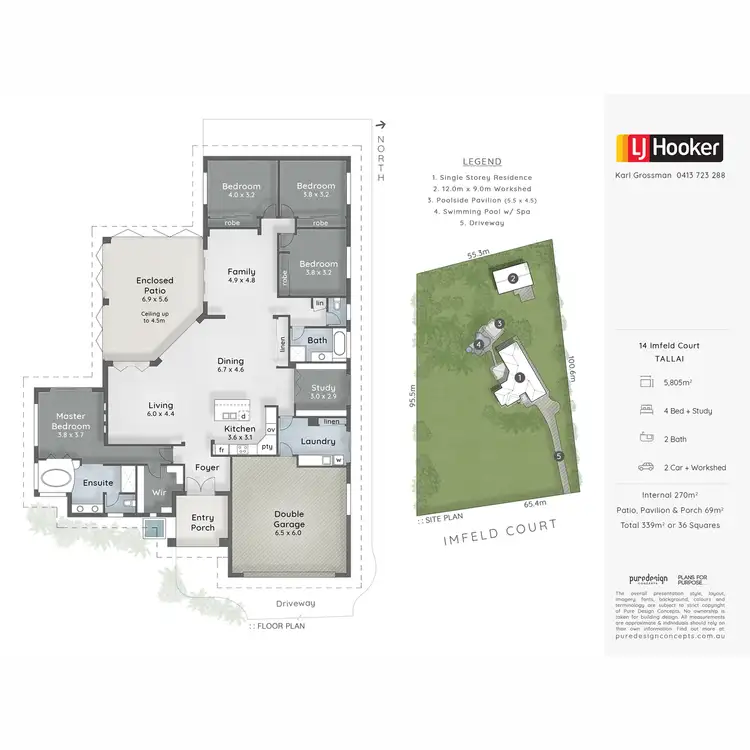 Floorplan of Homely house listing, 14 Imfeld Court, Tallai QLD 4213