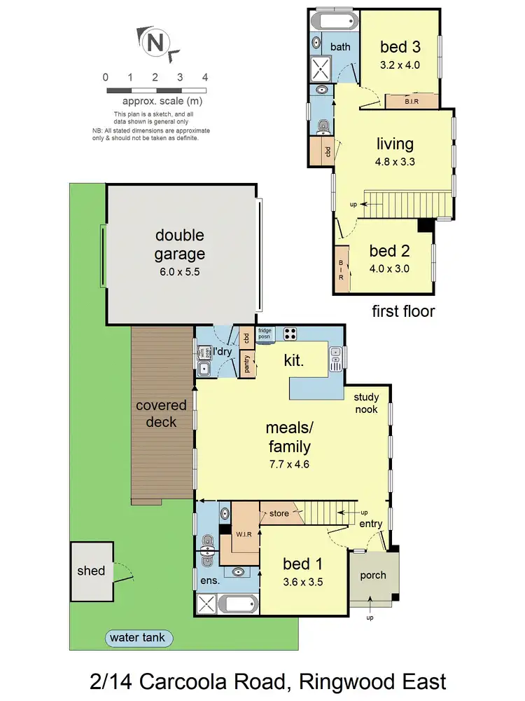 Floorplan of Homely townhouse listing, 2/14 Carcoola Road, Ringwood East VIC 3135