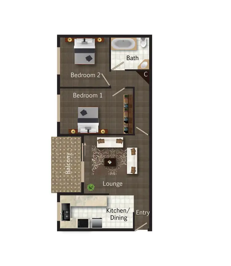 Floorplan of Homely unit listing, 13/3 King Street, Crestwood NSW 2620