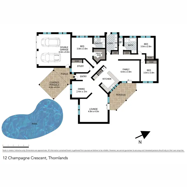 Floorplan of Homely house listing, 12 Champagne Crescent, Thornlands QLD 4164