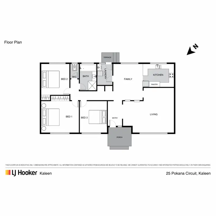 Floorplan of Homely house listing, 25 Pokana Circuit, Kaleen ACT 2617