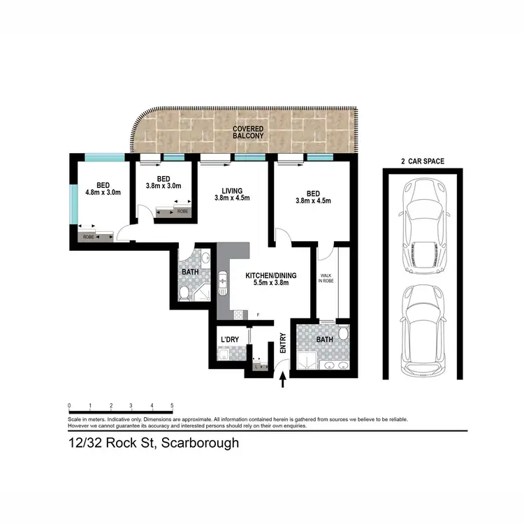 Floorplan of Homely apartment listing, 12/32 Rock Street, Scarborough QLD 4020