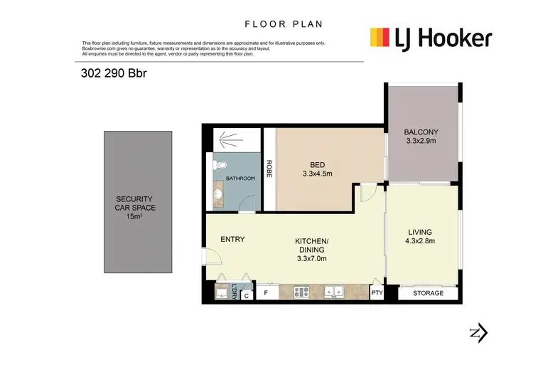 Floorplan of Homely unit listing, 302/290 Burns Bay Road, Lane Cove NSW 2066