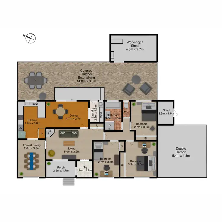 Floorplan of Homely house listing, 57 Scantlebury Crescent, Theodore ACT 2905