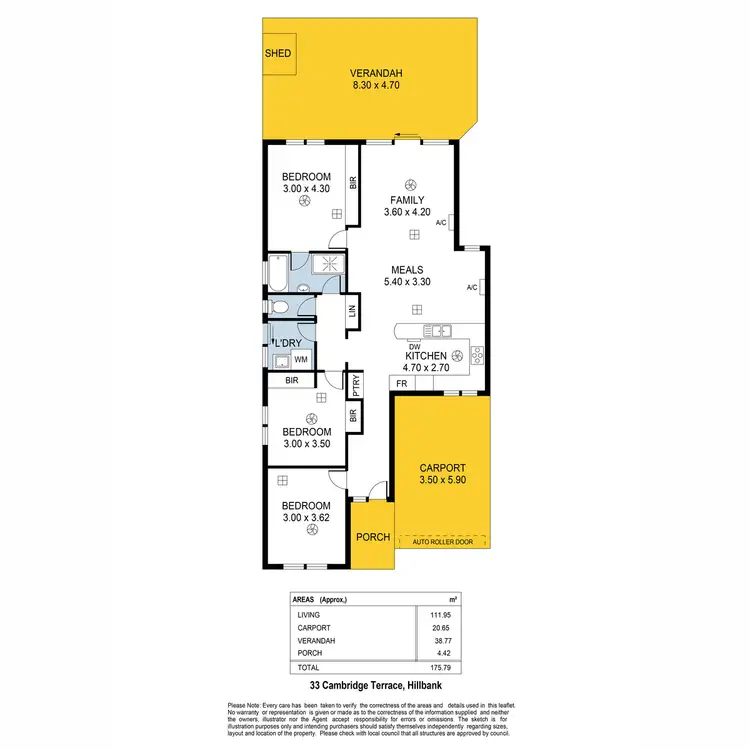 Floorplan of Homely house listing, 33 Cambridge Terrace, Hillbank SA 5112