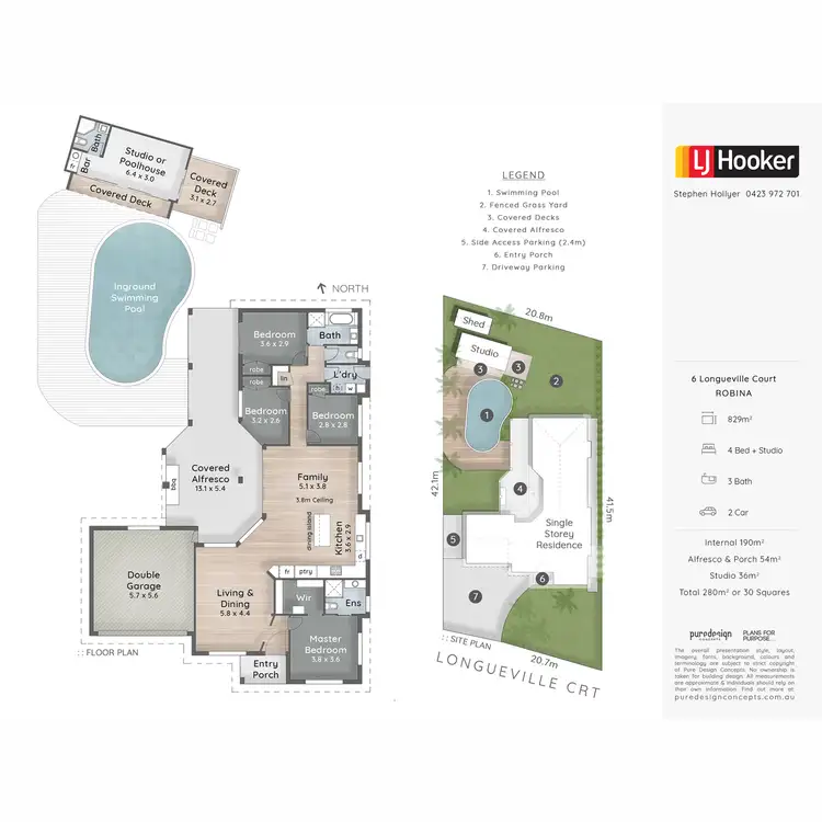 Floorplan of Homely house listing, 6 Longueville Court, Robina QLD 4226
