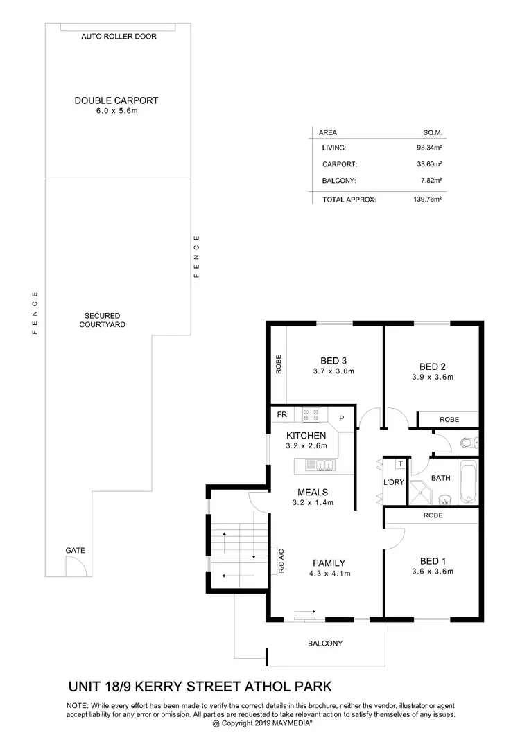 Floorplan of Homely unit listing, Unit 18/9 Kerry Street, Athol Park SA 5012