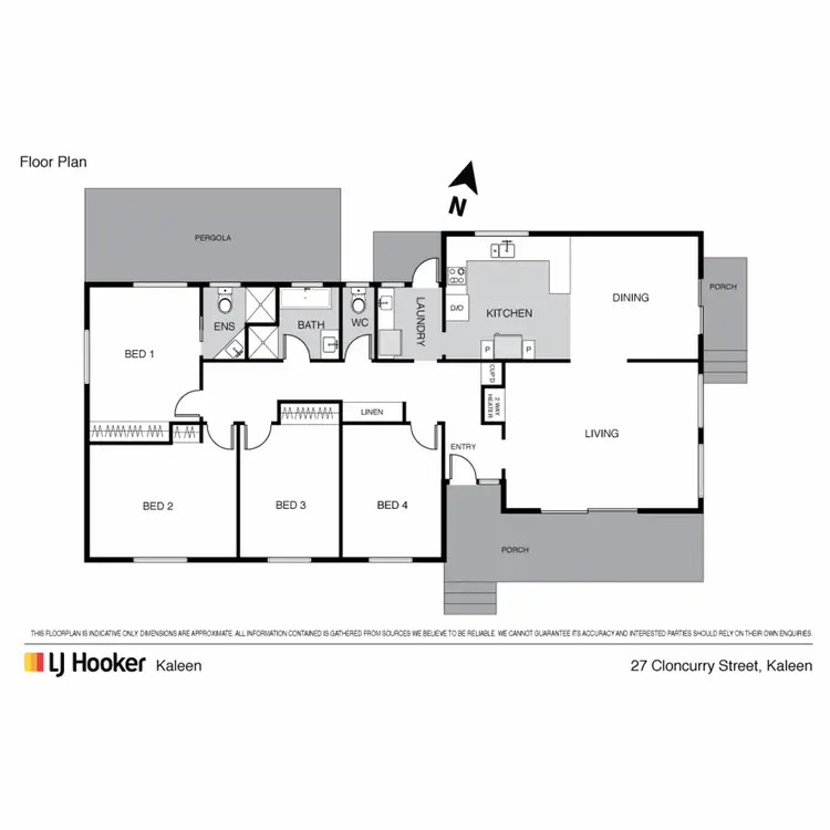 Floorplan of Homely house listing, 27 Cloncurry Street, Kaleen ACT 2617