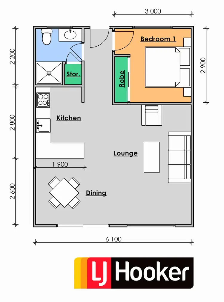 Floorplan of Homely unit listing, 2/89-91 Main Street, Manning Point NSW 2430