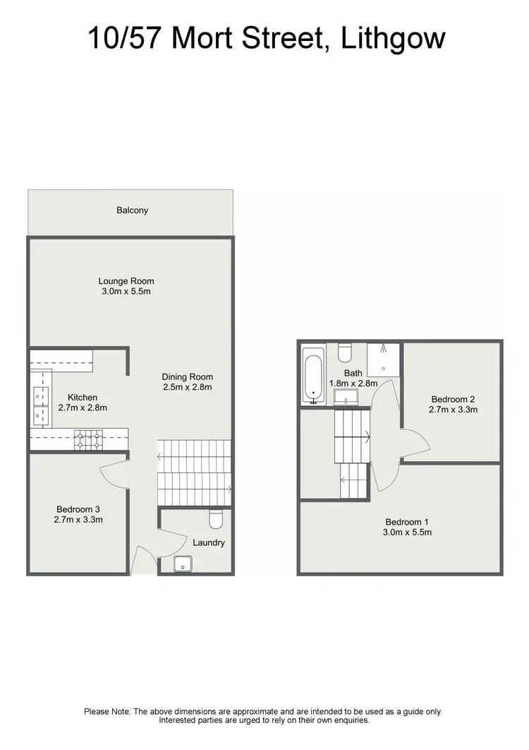 Floorplan of Homely unit listing, 10/57 Mort Street, Lithgow NSW 2790