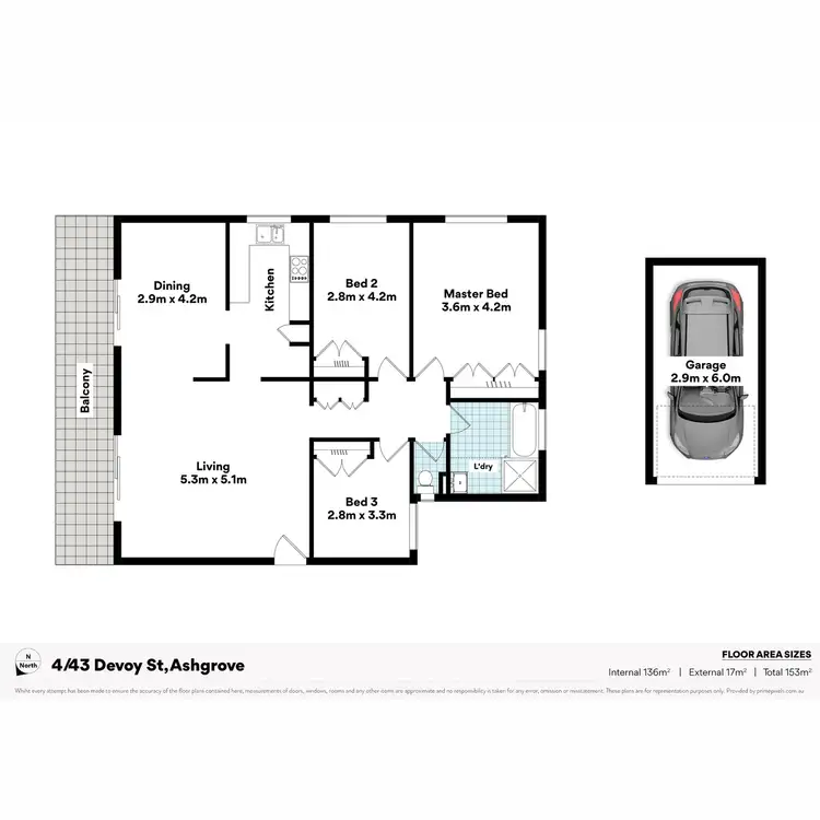 Floorplan of Homely unit listing, 4/43 Devoy Street, Ashgrove QLD 4060