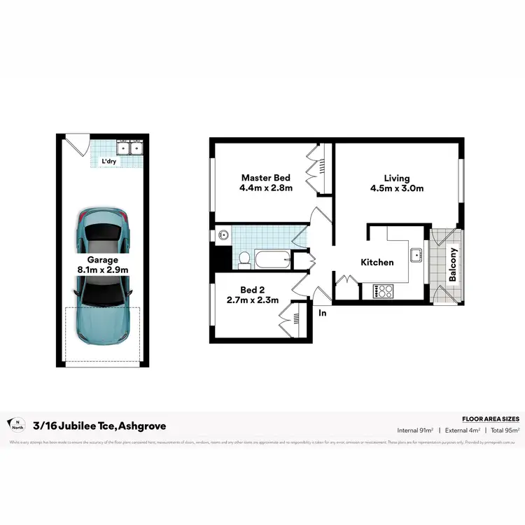 Floorplan of Homely unit listing, 3/16 Jubilee Terrace, Ashgrove QLD 4060