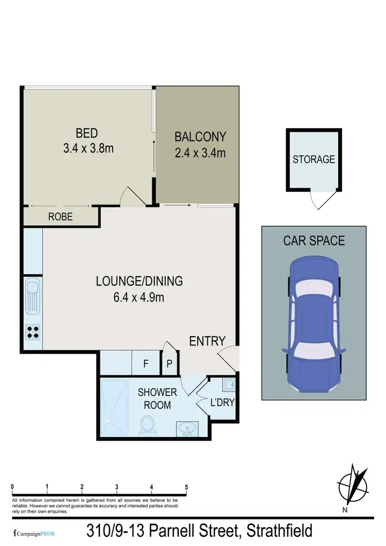 Floorplan of Homely unit listing, 310/9-13 Parnell Street, Strathfield NSW 2135