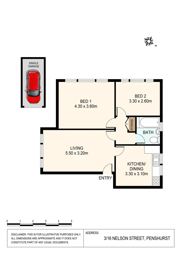 Floorplan of Homely apartment listing, 3/16 Nelson Street, Penshurst NSW 2222