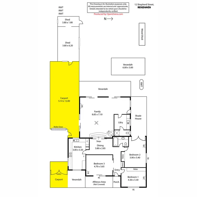 Floorplan of Homely house listing, 12 Shepherd Street, Ridgehaven SA 5097