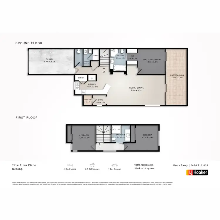 Floorplan of Homely townhouse listing, 2/14 Rimu Place, Nerang QLD 4211