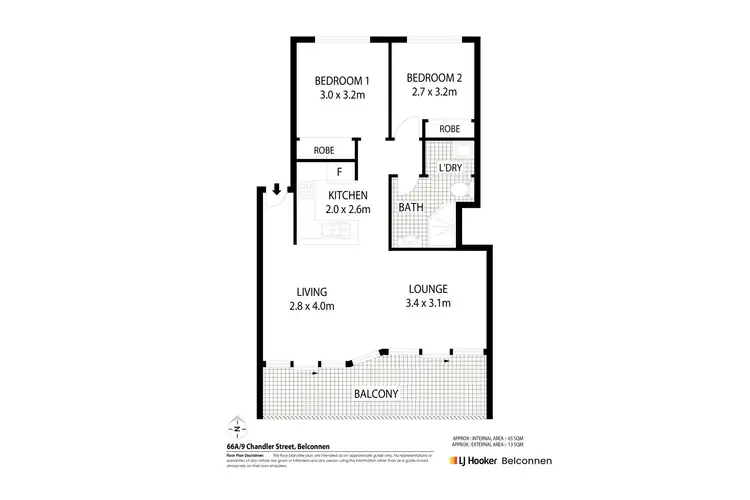 Floorplan of Homely unit listing, 66B/9 Chandler Street, Belconnen ACT 2617